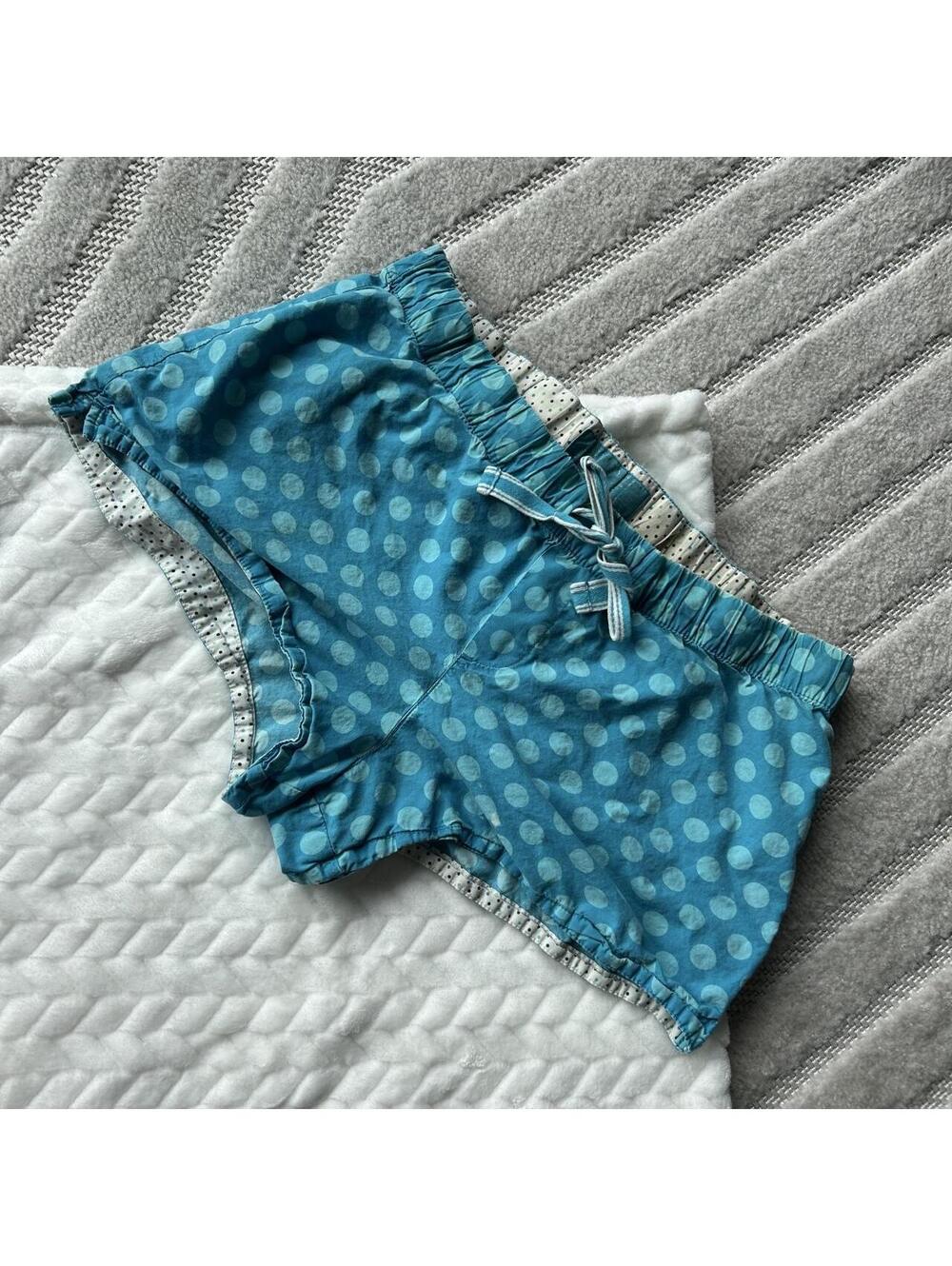 Blue polka dot shorts with white polka dots #polkadot #summer